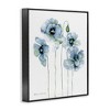 Stupell Industries Modern Poppy Blooms Blue Abstract Framed Giclee Art - 2 of 4