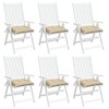 vidaXL Pallet Cushions 6 pcs Beige 19.7"x19.7"x2.8" Oxford Fabric - 4 of 4