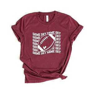 Simply Sage Market Women's Football Game Day Stacked Wavy Short Sleeve Graphic Tee - 1 of 4