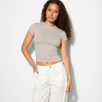 Women's Short Sleeve Crewneck T-Shirt - Wild Fable™
