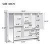 Akoasm 36 Inch Wall Bathroom Storage Medicine Cabinet With Mirror Door & Adjustabl Shelfes-White - 2 of 4
