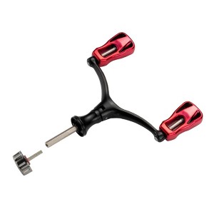 Reel Replacement Handle, Fishing Reel Double Rocker Arm Handle Grip, Aluminum Alloy Handle Replacements with Lightweight Hollow Grip - 1 of 4