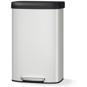 21 Gallon (80L) in Home Metal Recycling Bin Kitchen Stainless Steel Recycling Bin with Liner Rim, Rear Handle, for Office Home Kitchen Garbage - 1 of 4