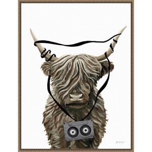 Amanti Art 23"x30" Highland Cassette by Yvette St. Amant Framed Canvas Wall Art - 1 of 4
