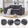 Modular Sectional Sofa Upholstered Loveseat 2-Seater Cloud Couch with Removable Cushion Cover, No Assembly Needed - ModernLuxe - 4 of 4