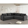 NicBex Couches for Living Room 92" Modular Sectional 5 Seat Sofa L Shaped Chenille Comfy Corner Couch Set with Wide Seat and Pillows, Gray - 4 of 4