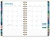 HARDCOVER 2026 Planner, 5.5"x8": 14 Months (Nov 2025-Dec 2026), Daily/Weekly/Monthly,  Bookmark, Pocket Folder w Sticky Notes (Teal Floral) - 4 of 4