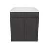 SEVOBAL Bathroom Vanities 45in Bathroom Vanities with Two Drawers and Open Shelf for Bathroom Storage, Black, 24.81"*22.84"*11.82" - 3 of 4