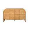 Okak Retro Minimalist Curved Kitchen Sideboard with Gold Handles and Adjustable Dividers for Living Room - 2 of 4