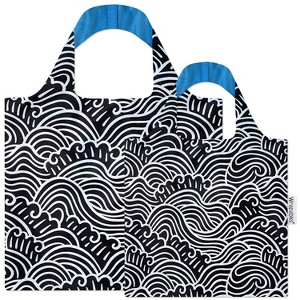 Wrapables Large & Small Allybag Foldable & Lightweight Reusable Grocery Bags (Set of 2) - 1 of 4