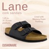 CUSHIONAIRE Lane Cork Footbed Sandals for Women –Comfortable Double Buckle Slip-On with Genuine Suede Footbed & Arch Support Slides for Women Footwear - 2 of 4