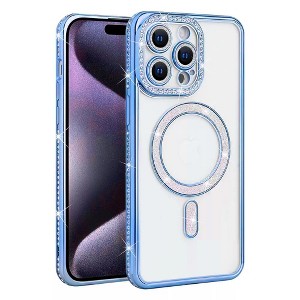 Entronix [Magnetic] Case Compatible with iPhone 13 Pro Max - [Clear Back] Luxury Diamonds - 1 of 4
