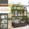 Gulches Black Portable Garden Cold Frame with Planter Stands and Holders, 69" Mini Greenhouse with Storage - 3 of 4