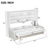 TIRAMISUBEST Full/Queen Size Murphy Bed with Folding Sofa, Storage Bed Frame with Built-in Bookshelf and LED Light - 4 of 4