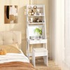 Tangkula Vanity Desk w/ Flip-up Mirror and Stool w/ 3-Color Lighting 6 Compartments - 2 of 4