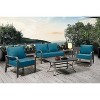 ARTPLAN Deep Seat Outdoor Cushion,Set 24"x24"x6" ,18x24" Bench Outdoor Chair Cushions, Polyester Fill Back for Patio Furniture ,Square - 2 of 4