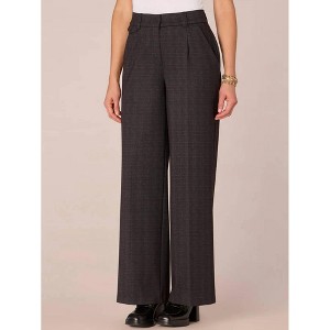 Women's Skyrise Plaid Ponte Wide Leg Trousers with Flap Pockets - Democracy - 1 of 4