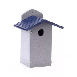 Green Solutions Rustic Recycled Bluebird House Blue - Birds Choice