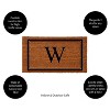 Evergreen Monogram Indoor Outdoor 100% Natural Coir Doormat 28" x 16" |  Letter  "W" - 2 of 4