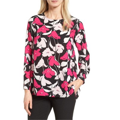 Vince Camuto Womens Pleatback Tunic Blouse