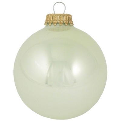 Christmas by Krebs 8ct Pearl Shiny Glass Christmas Ball Ornaments 2.5" (67mm)