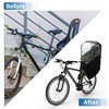 Unique Bargains Bike Seat Rain Cover Waterproof Canopy for Rear Seat PVC Black Clear 1 Pcs - 3 of 4