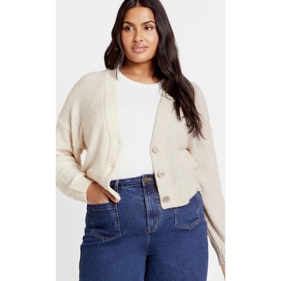 Women's Plus Size Miranda Cardigan - champagne | CITY CHIC