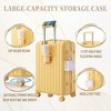 Gulches 20"/24"/28" 3 pcs/set in ABS Spinner Wheel Luggage, Carry on Suitcase, with Cup Holder & USB Port & Phone Holder (Yellow) - 4 of 4