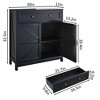 SKRAN  Modern Farmhouse Storage Cabinets with Adjustable Shelves,Multipurpose Freestanding Cabinets for Living Room,Kitchen, Entryway - 3 of 4