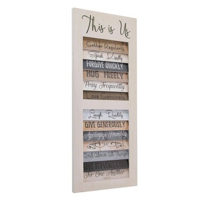 This Is Us Inspirational Shutter Window Plaque Farmhouse Wall Sign Panel - Crystal Art Gallery