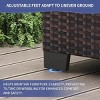 7Pcs PE Rattan Patio Conversation Set with Sectional Sofa & Coffee Table, Outdoor Furniture for Garden, Poolside, and Backyard - 4 of 4