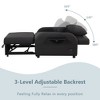 42.9'' Linen Pull-Out 3-in-1 Sleeper Chair with 2 Wing Tables, USB Charging Ports and Adjustable Backrest - 4 of 4