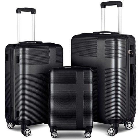 Luggage Sets 3 Piece, Luggage With Tsa Lock Abs Suitcase Set With Hooks 