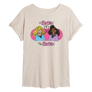 Women's - Barbie - Phone Call Oversized Graphic T-Shirt - 1 of 4