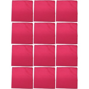 12 Pack Cotton Bandanas in Plain Colors for Crafts, Costumes, Workwear - 1 of 4
