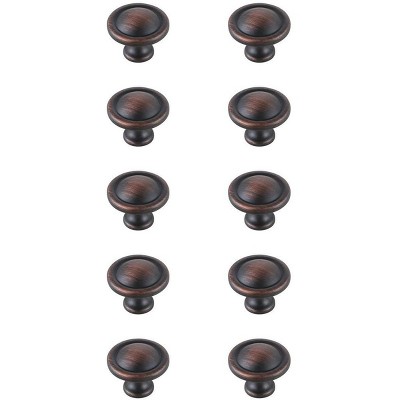 Elegant Lighting Garlande 1.2Inch Diameter Oil-rubbed Bronze Mushroom Knob Multipack (Set of 10)