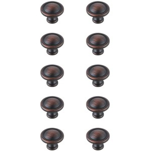 Elegant Lighting Garlande 1.2Inch Diameter Oil-rubbed Bronze Mushroom Knob Multipack (Set of 10) - 1 of 4