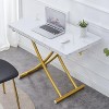 KTMBDW Multifunctional Folding Table, Lift Top Coffee Table Convertible to Dining Table, Height Adjustable Wooden Dinner Table for Living Room,Kitchen - 4 of 4