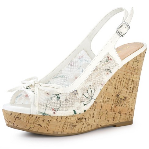 Wooden platform sales wedge sandals