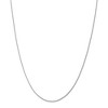 Black Bow Jewelry 1.5mm, 14k White Gold, Solid D/C Round Wheat Chain Necklace - 3 of 4