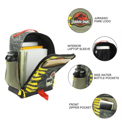 Jurassic Park Logo 16" Tan & Camo Backpack — фото 4