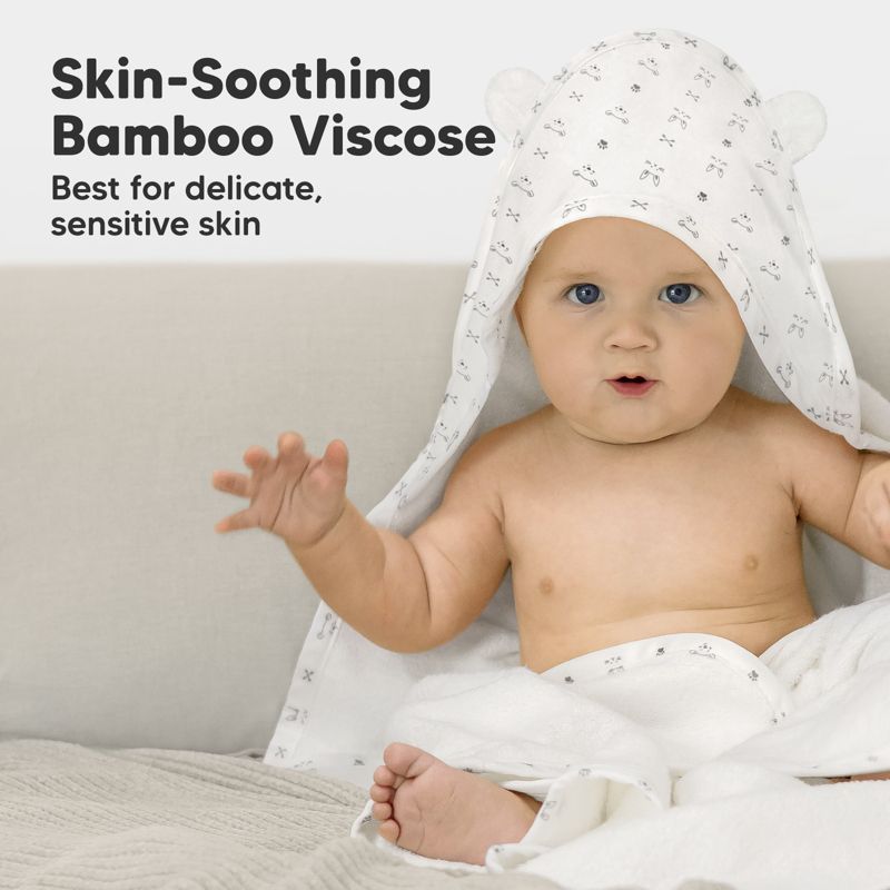 Luxe Baby Hooded Towel, Organic Baby Bath Towel, Hooded Baby Towels, Baby Beach Towel for Newborn, Kids, 3 of 10