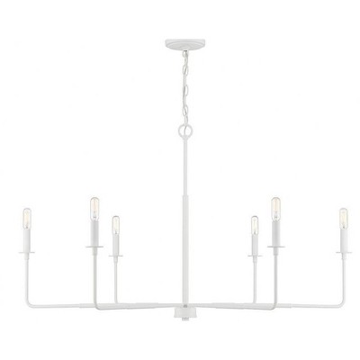 Savoy House Salerno 6 - Light Chandelier in  Bisque White