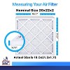 Filter King 20x22x2 Air Filter | 6-PACK | MERV 8 HVAC Pleated A/C Furnace Filters | MADE IN USA | Actual Size: 19.5 x 21.5 x 1.75" - 2 of 4
