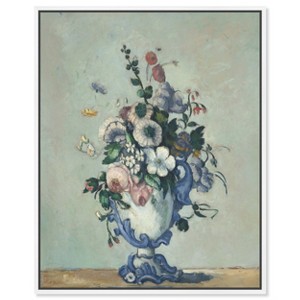 Art Remedy Paul Cezanne - Flowers in a Rococo Vase Vintage Classic Roses Wall Art Framed - 1 of 4