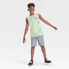 Boys' Minecraft Mineral Wash Tank Top - Green - 4 of 4