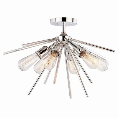 Vaxcel Estelle 6 - Light Flush Mount in  Polished Nickel
