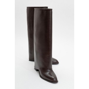 Maybe Brown Chunky Heel Boot (Women) | Prologue Shoes - 1 of 4