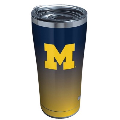 NCAA Michigan Wolverines 20oz Ombre Stainless Steel Tumbler with Lid