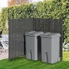 Wooakway 47 x 47 inch Outdoor Privacy Screen Fence Panels, No-Dig Fence Kit for Air Conditioner, Trash Can, Pool Equipment Enclosure - 2 of 4
